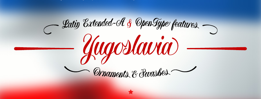 Yugoslavia -Calligraphic font-