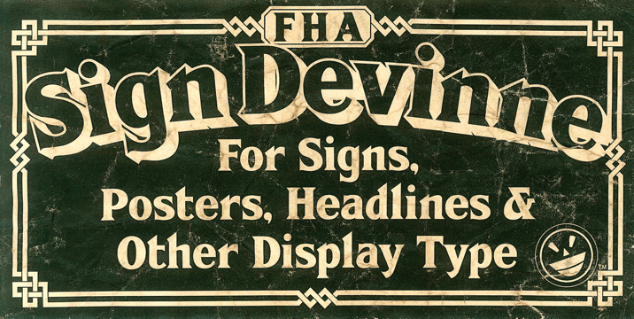 FHA Sign Devinne Font Family