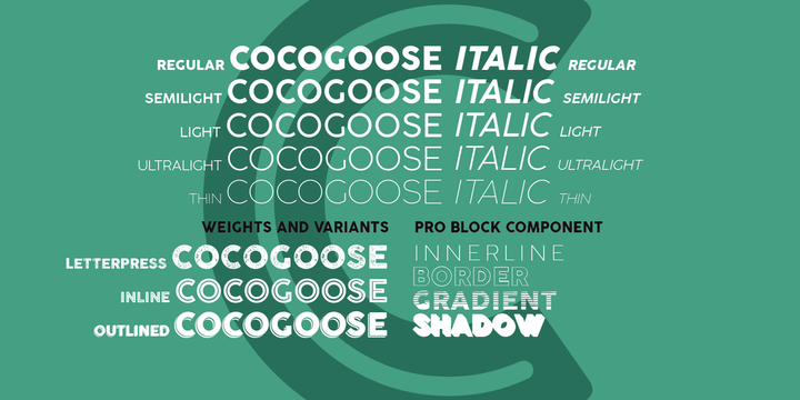 Cocogoose Pro Font Famly