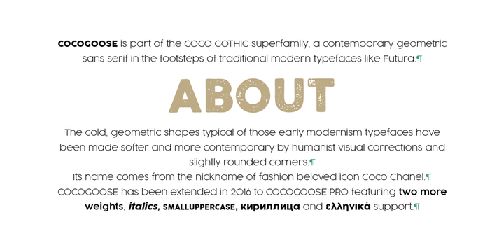 Cocogoose Pro Font Famly