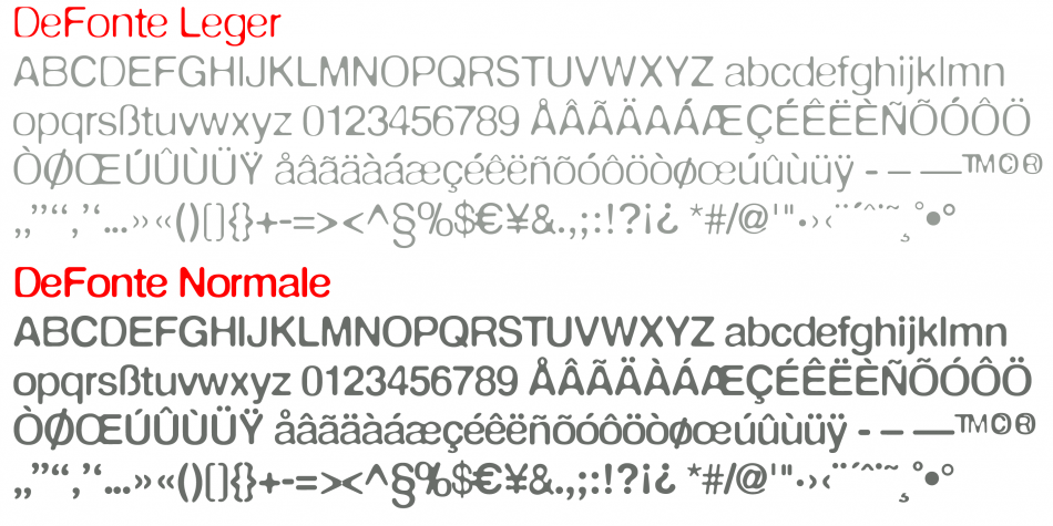 DeFonte Font Family