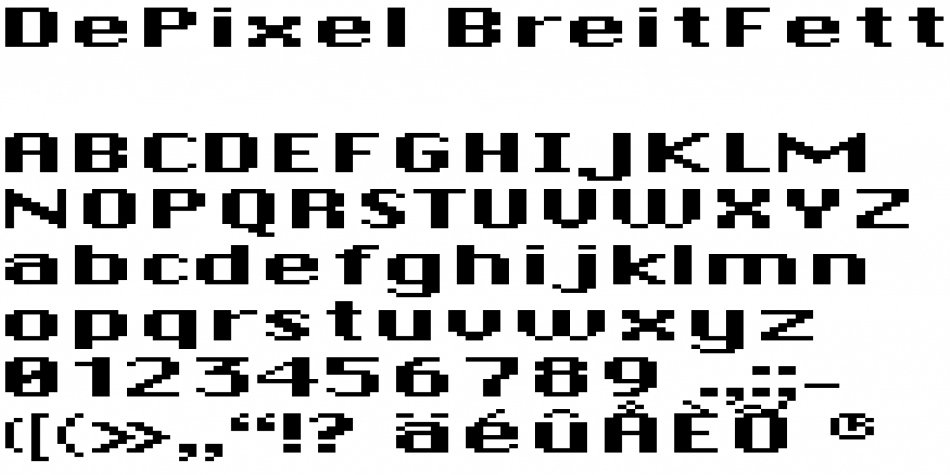 DePixel Font Family