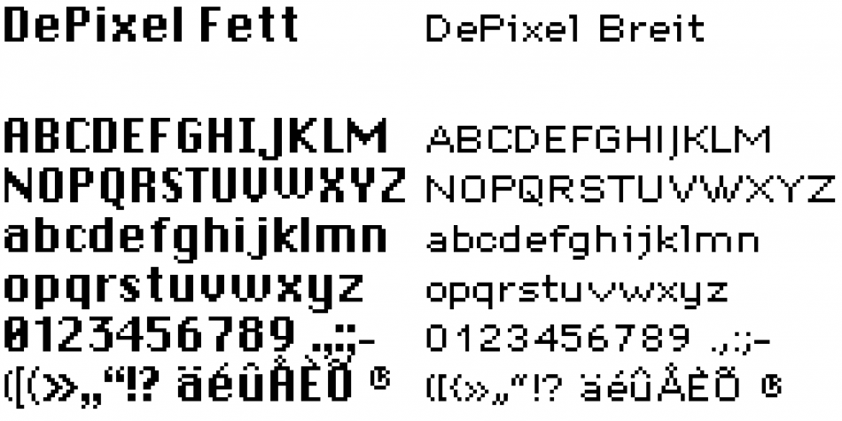 DePixel Font Family