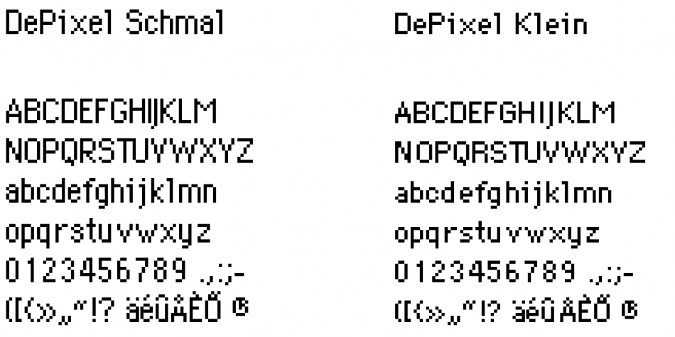 DePixel Font Family