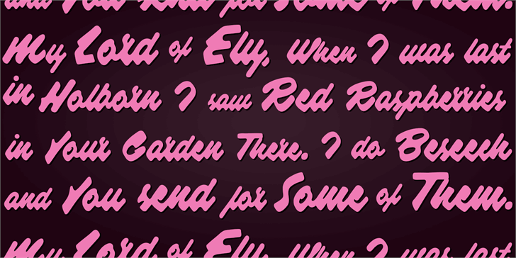 Raspberry Script Font