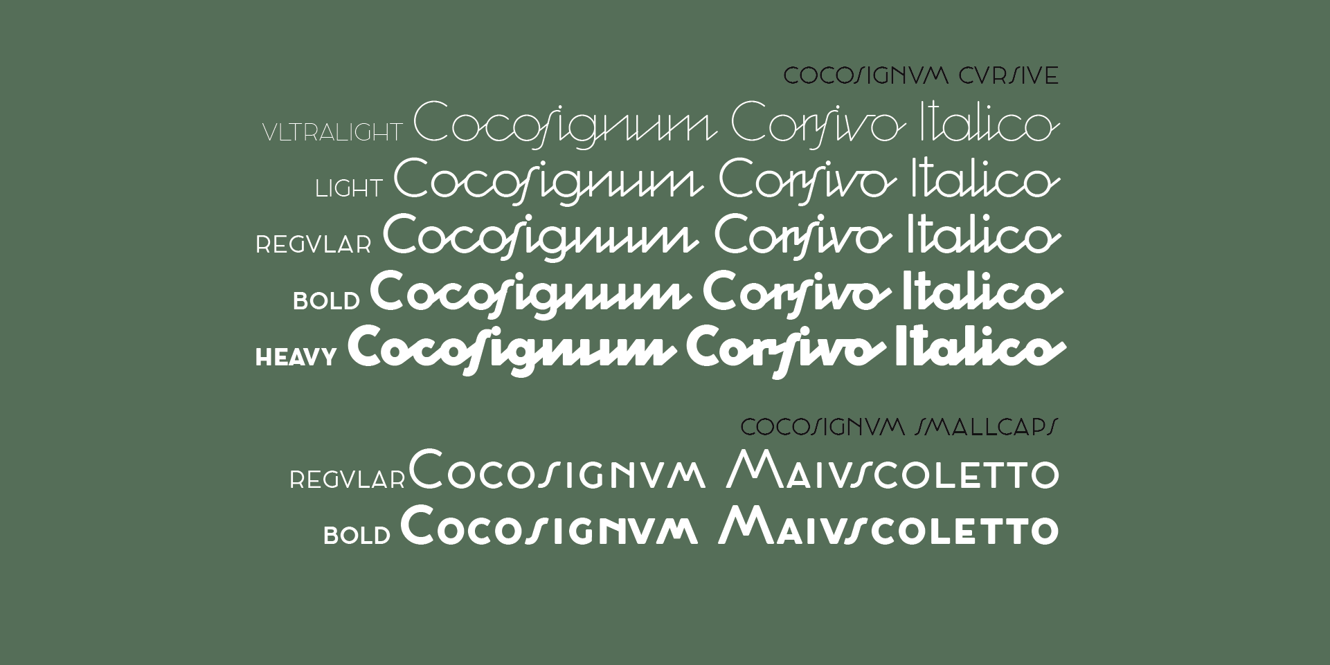 Cocosignum Maiuscoletto Font Family