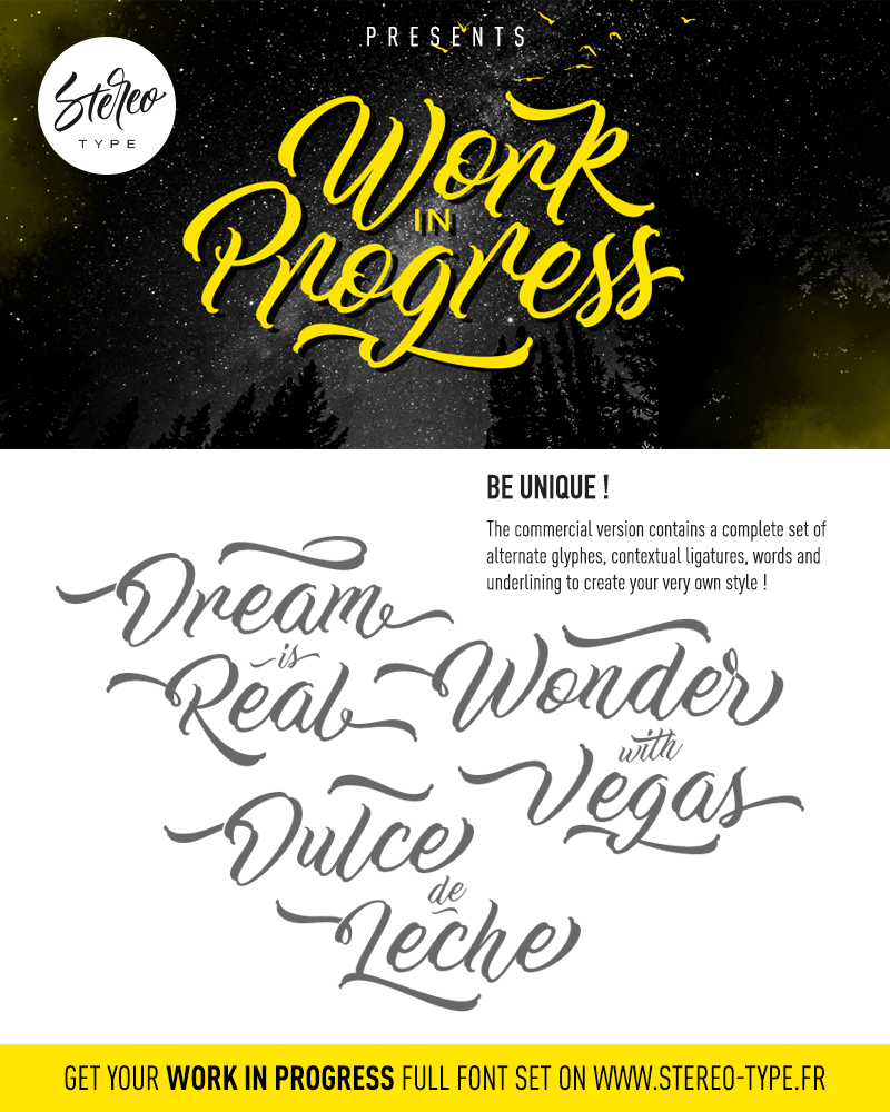 Work In Progress Font