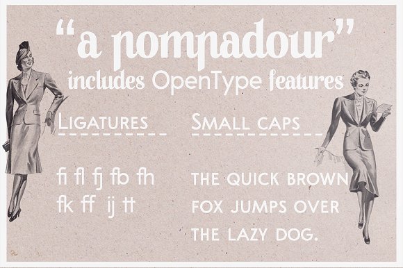 A Pompadour Font Family
