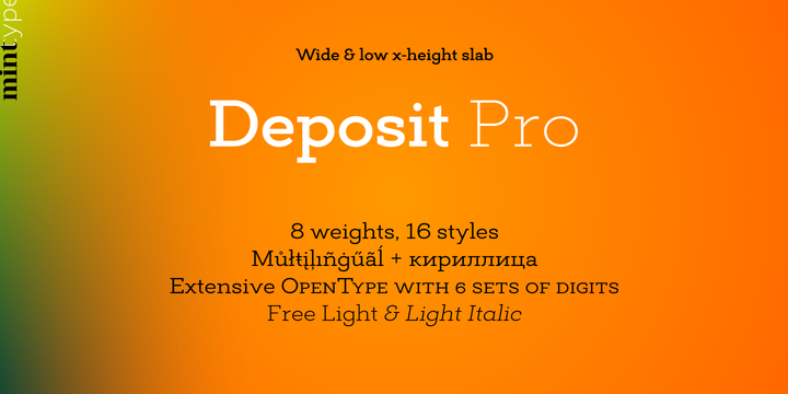 Deposit Pro Font Family