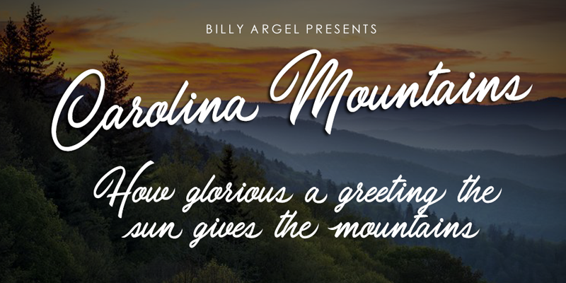 Carolina Mountains Font