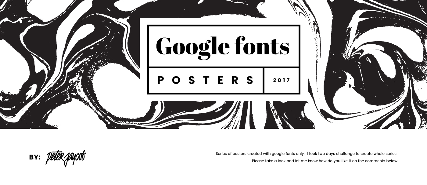 Google Fonts Posters 2017