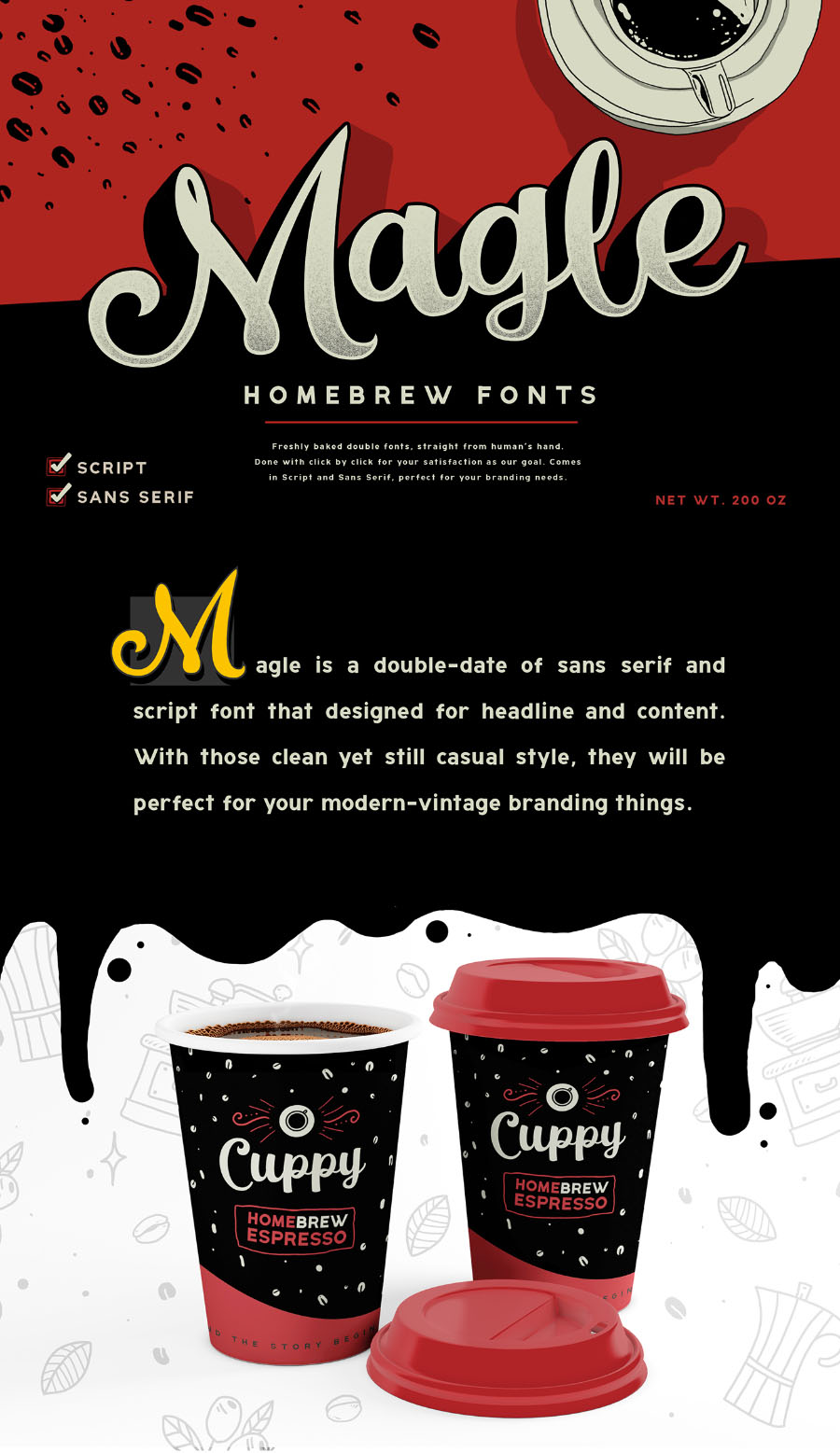 Magle Coffee Branding Script Font