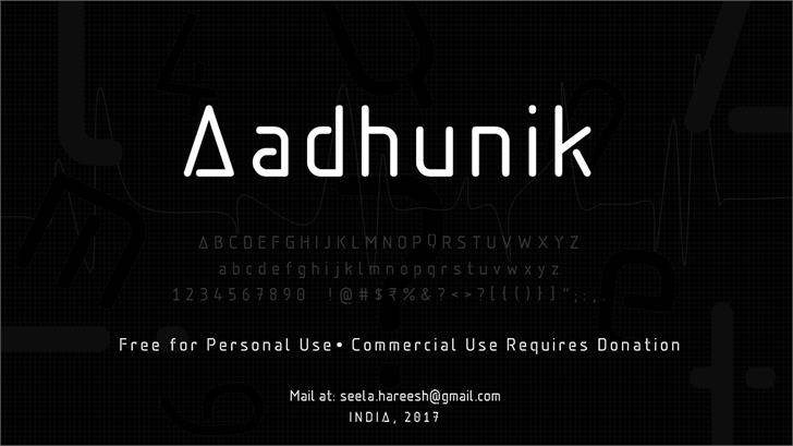 Aadhunik Font