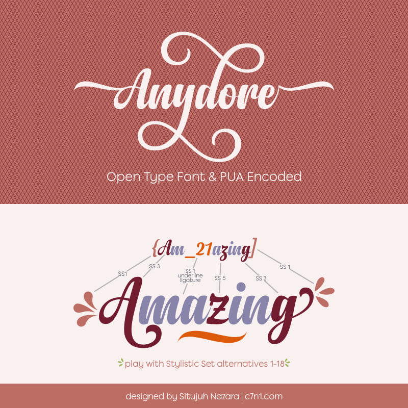 Anydore Script Font