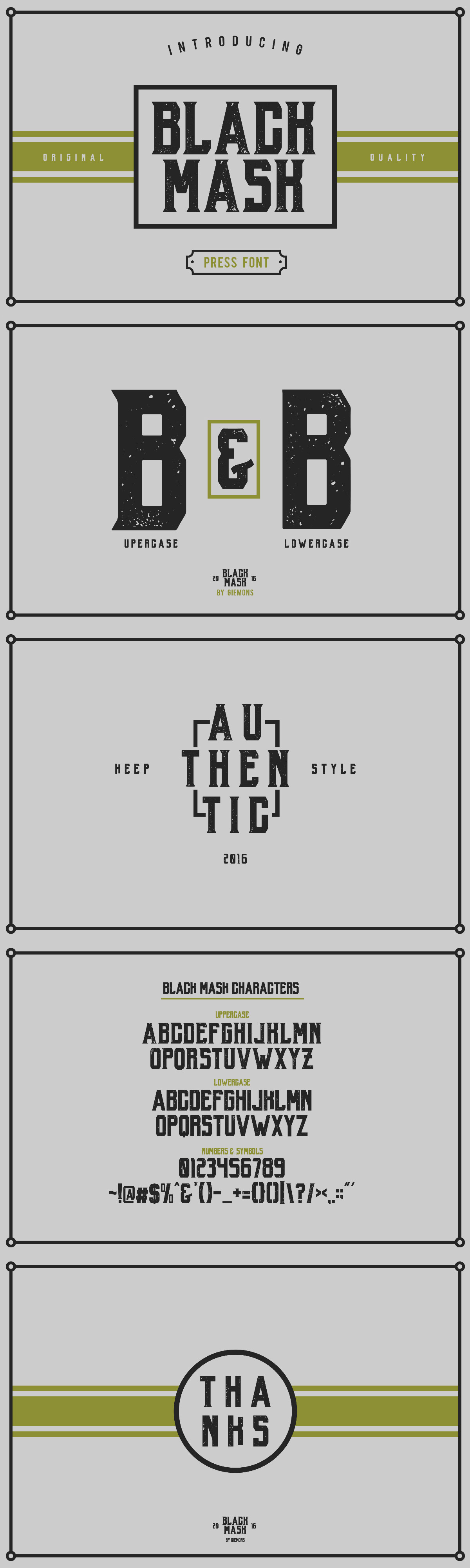 Black Mask Typeface