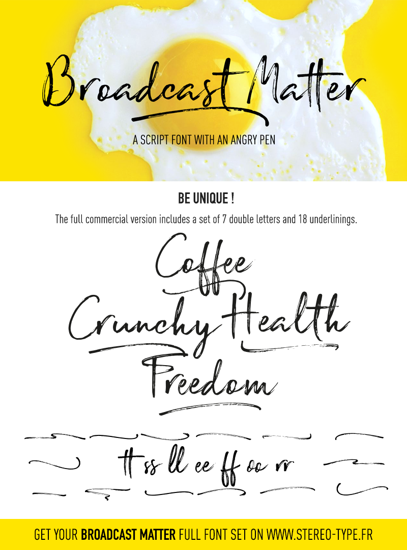 Broadcast Matter Font