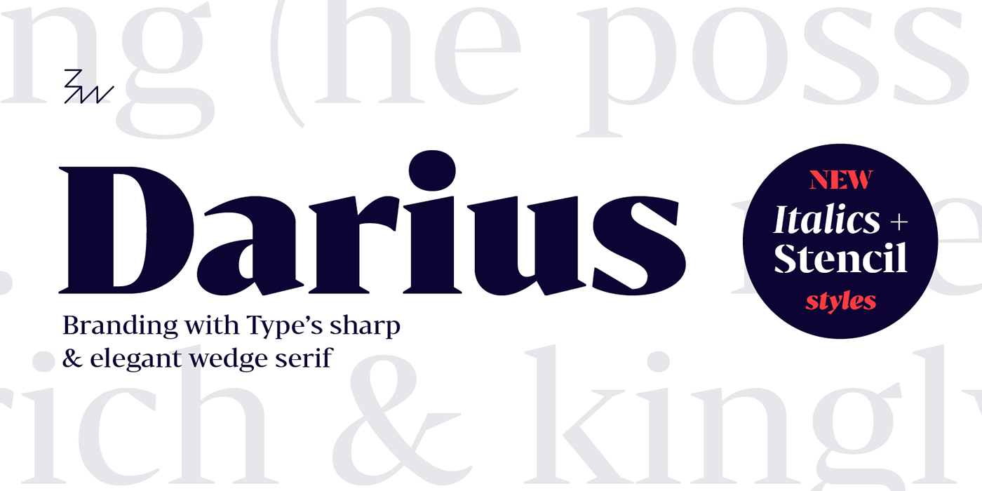 Bw Darius Font Family