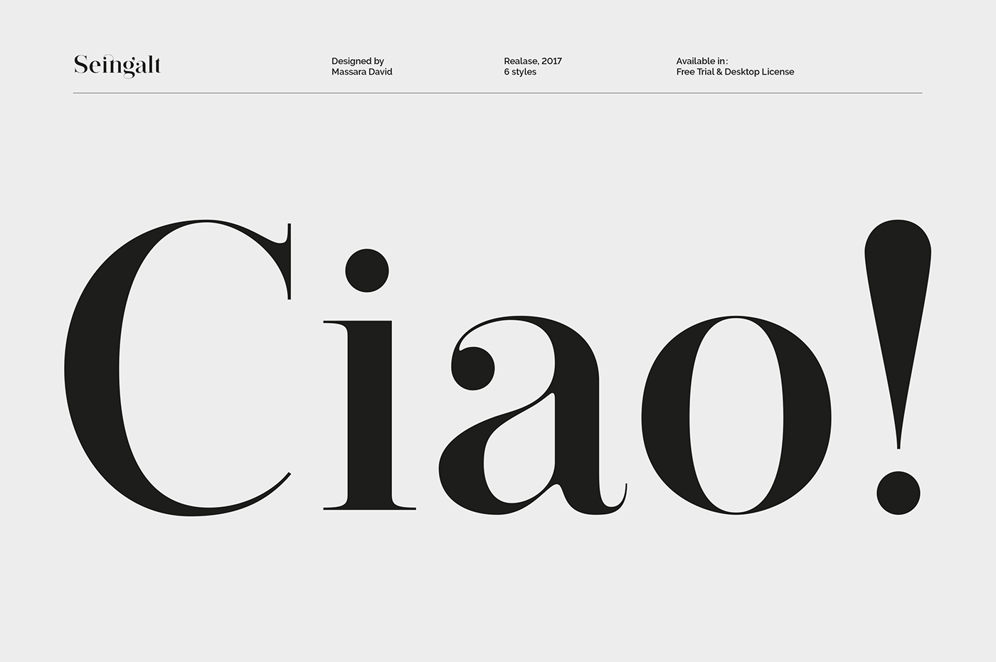 Seingalt Typeface