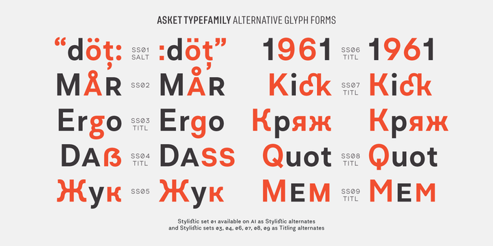 Asket Font Family