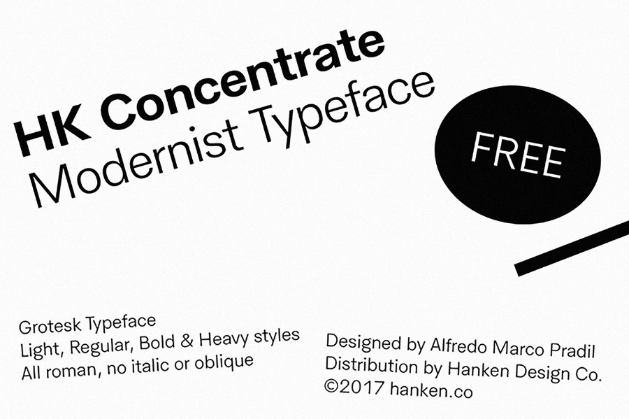 HK Concentrate Typeface