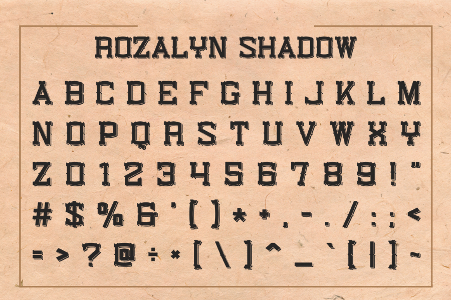 Rozalyn Shadow Typeface