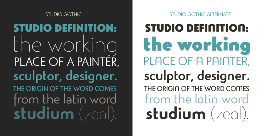 Studio Gothic Font Family