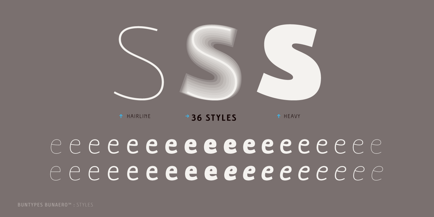 Bunaero Pro™ Font Family