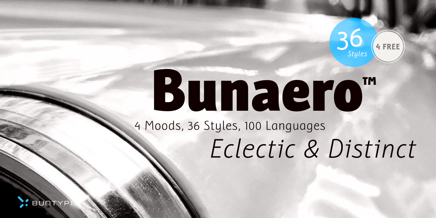 Bunaero Pro™ Font Family