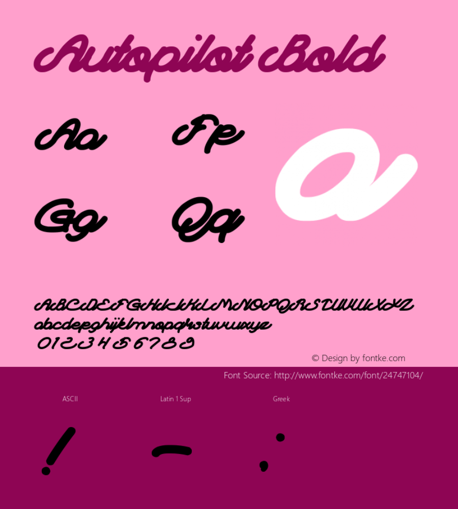 Autopilot Script Font