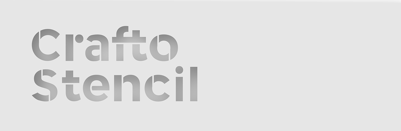 Crafto Stencil Typeface