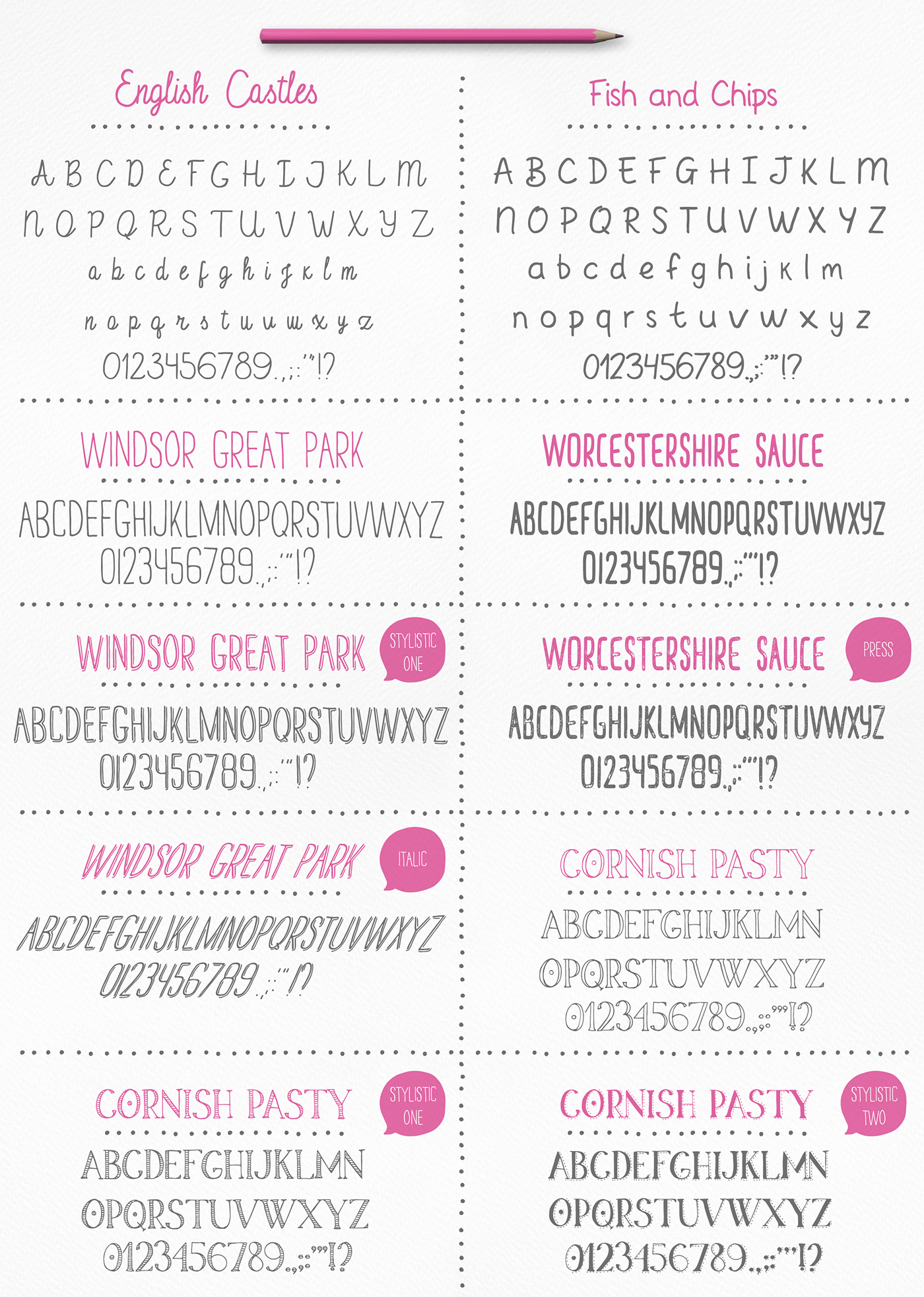 Handwritten Font Collection