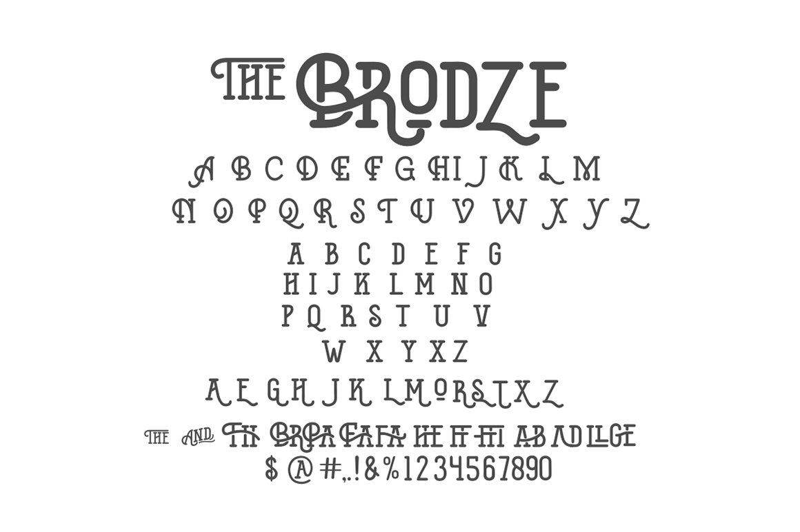 The Brodze Typeface