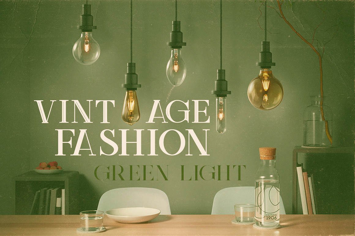 Green Light Display Font