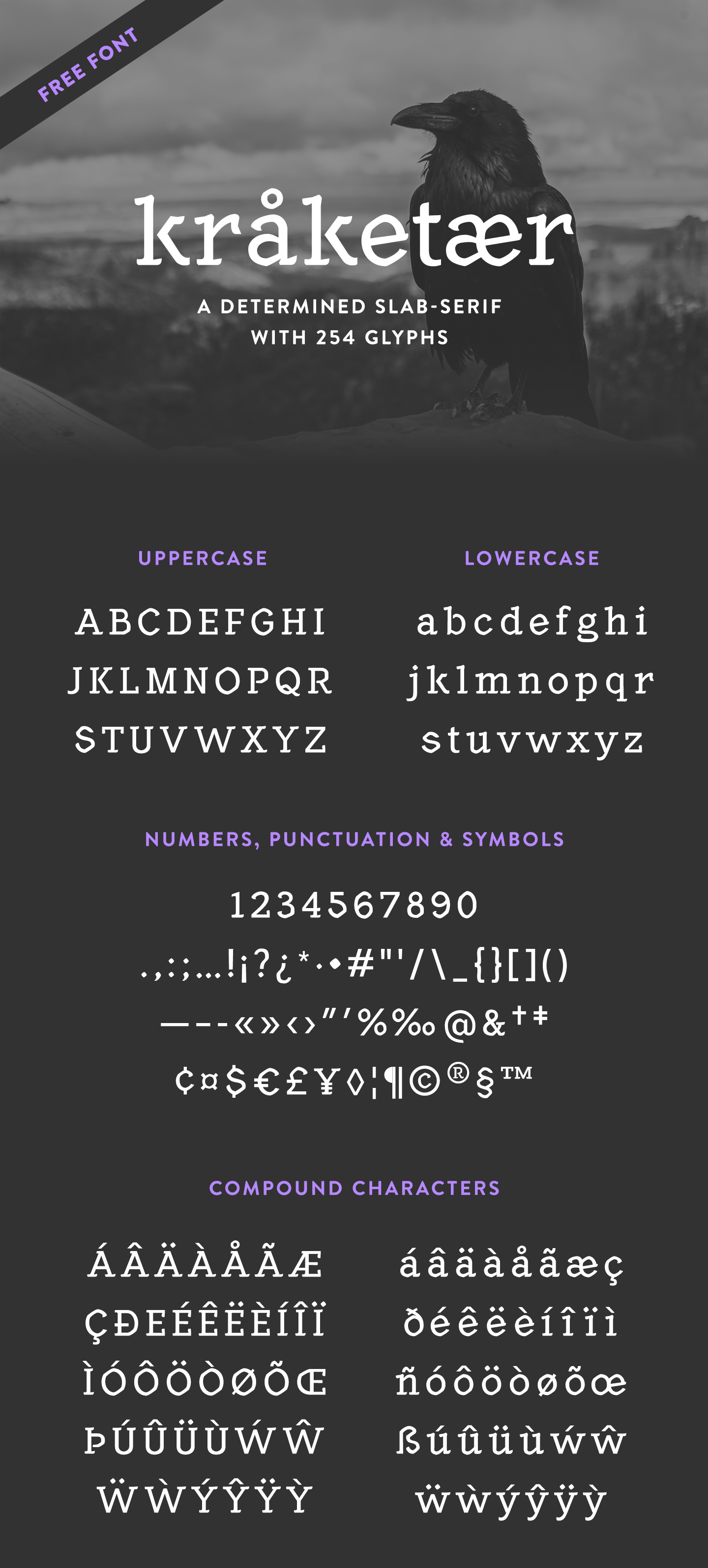 Kråketær Typeface