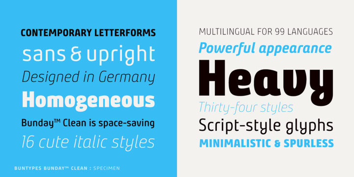 Bunday Clean Font Family