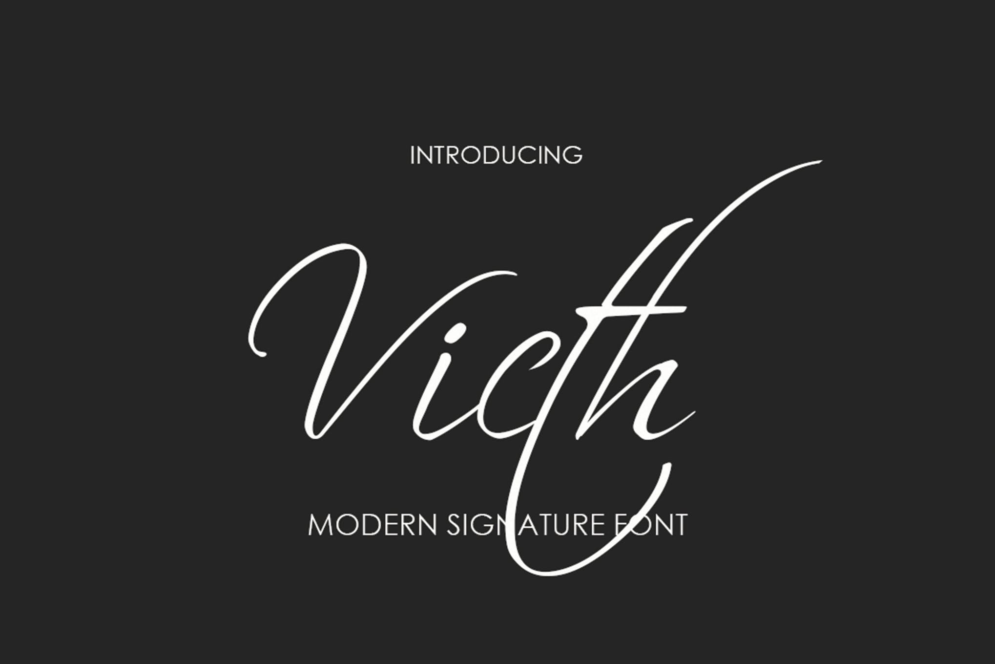 Victh Signature Font