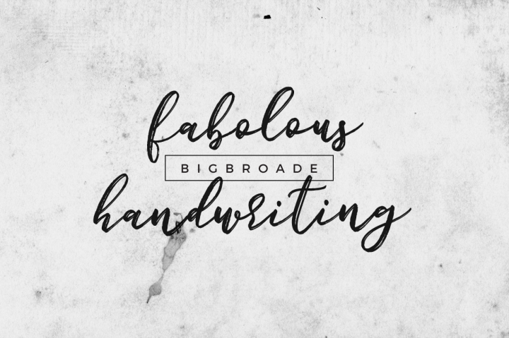 Bigbroade Brush Font