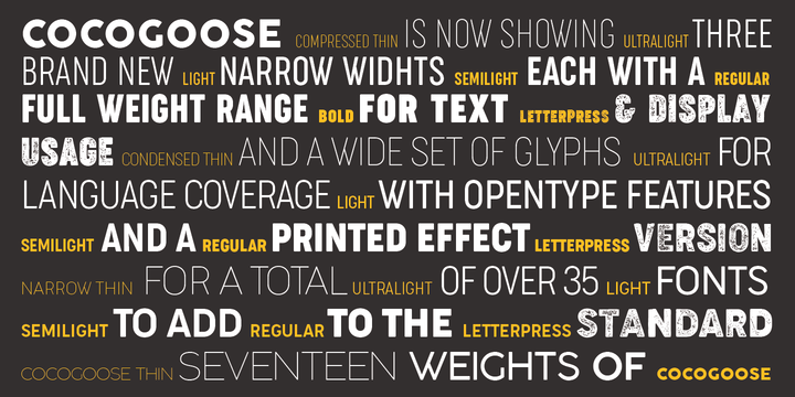 Cocogoose Narrows Font Family