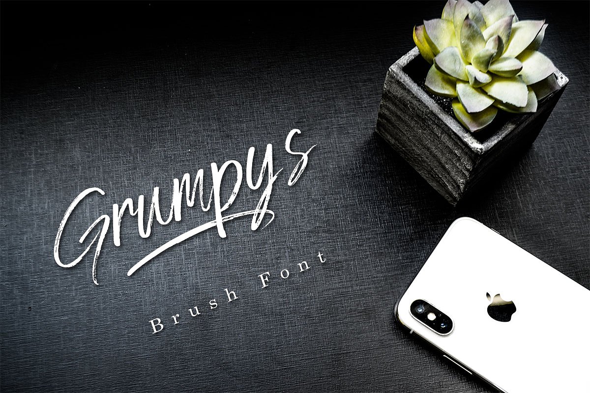 Grumpys Brush Font