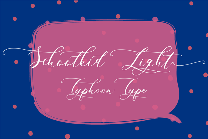 Schoolkid Script Font Family