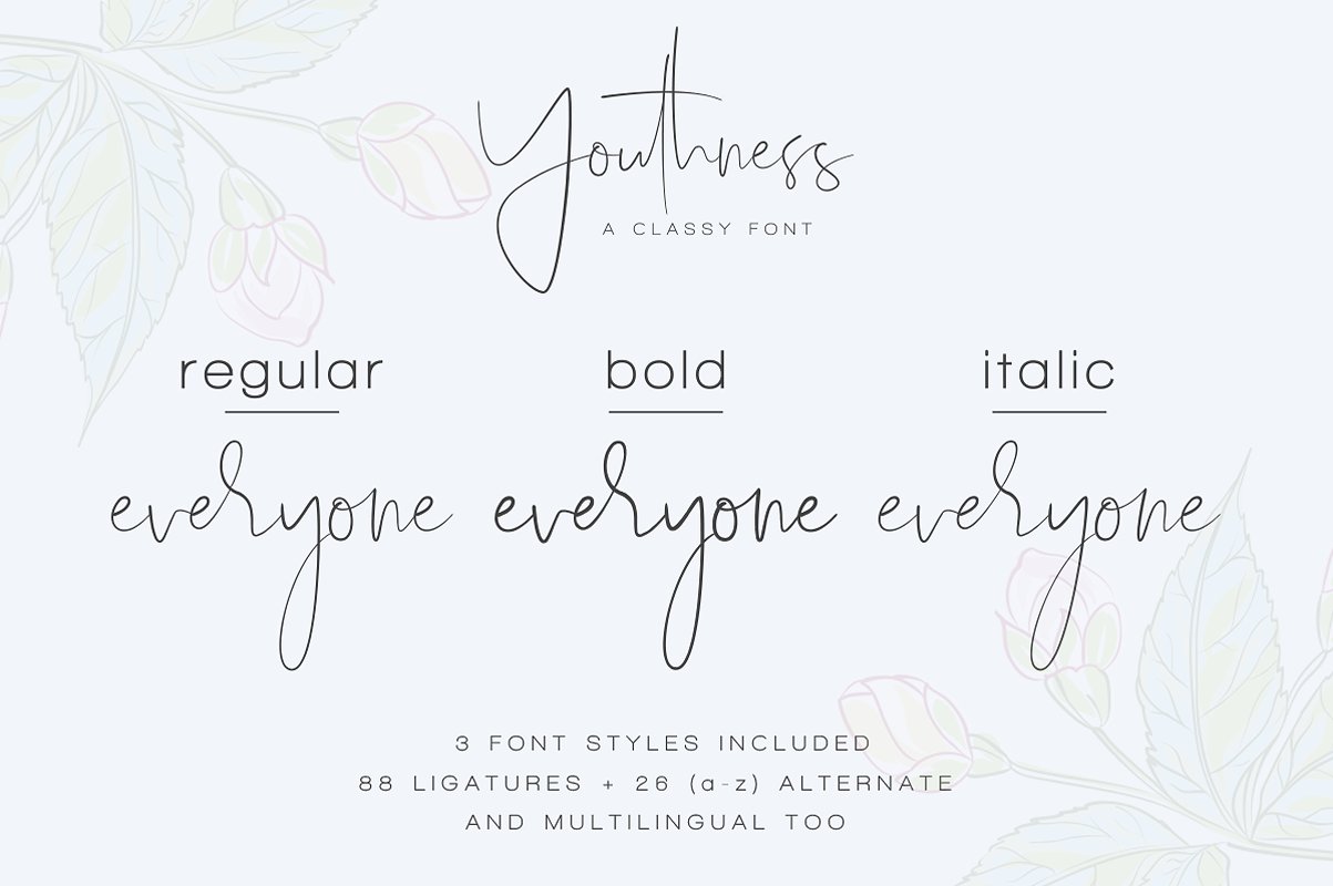 Youthness Script Font