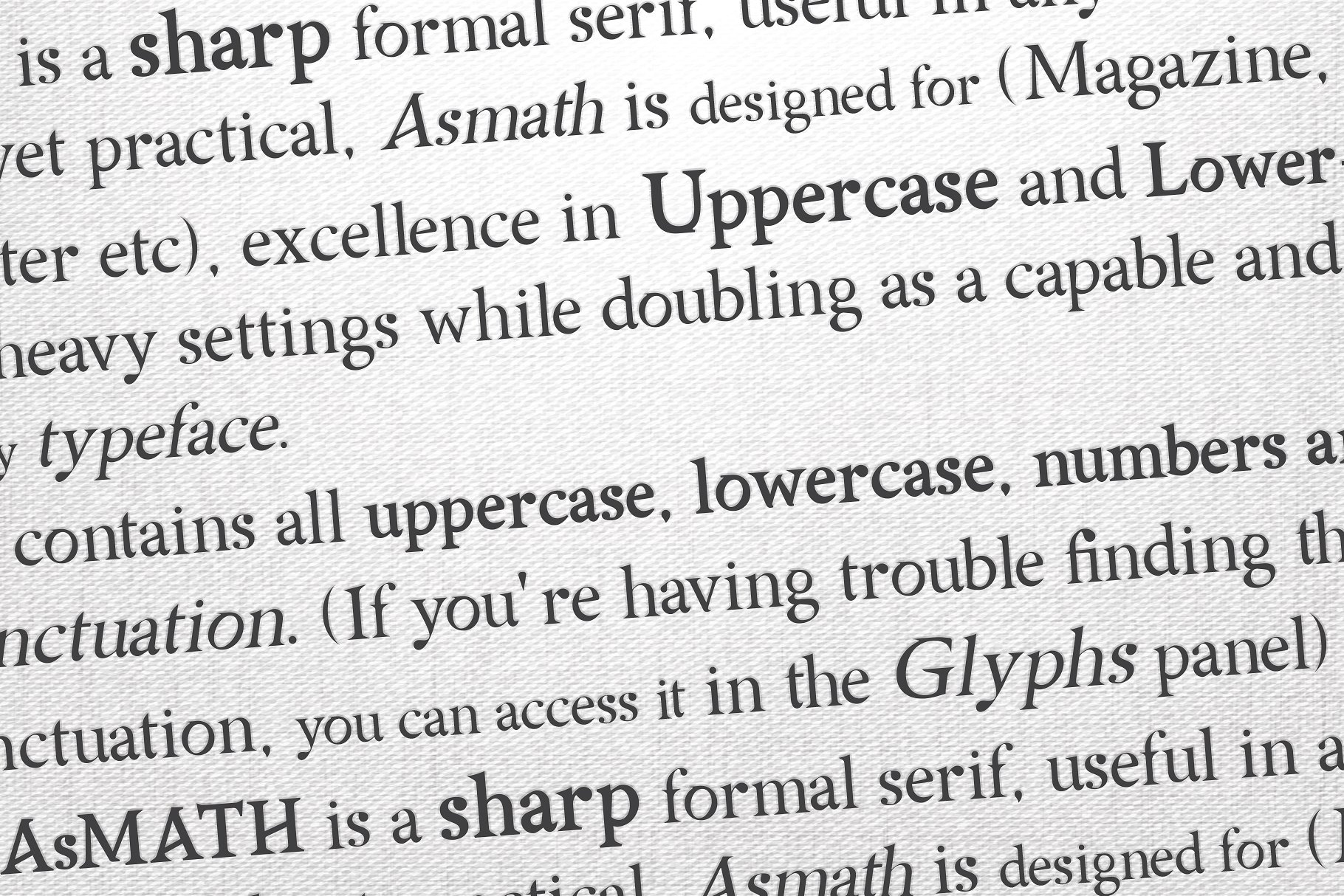 Asmath Sharp Serif Font