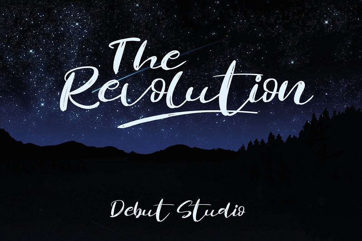 Revolution Brush Font