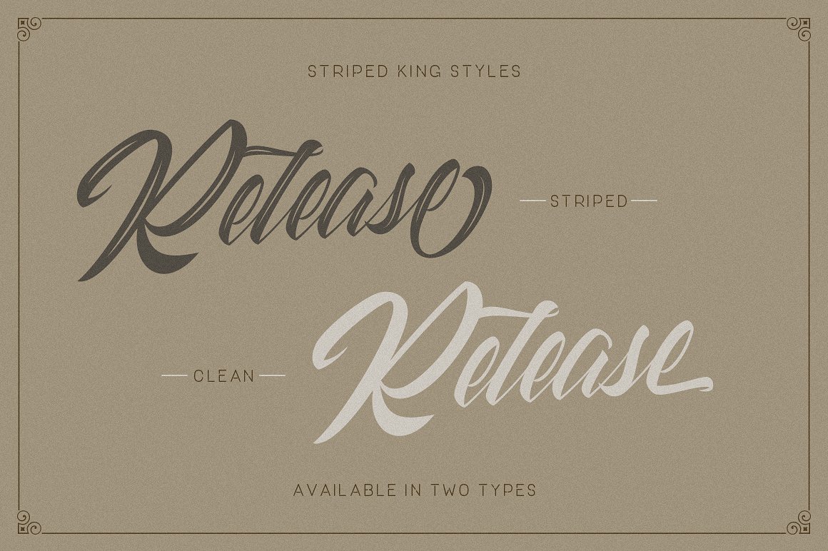 Striped King Script Font