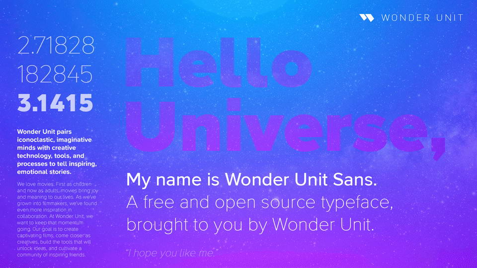 Wonder Unit Sans Font Family