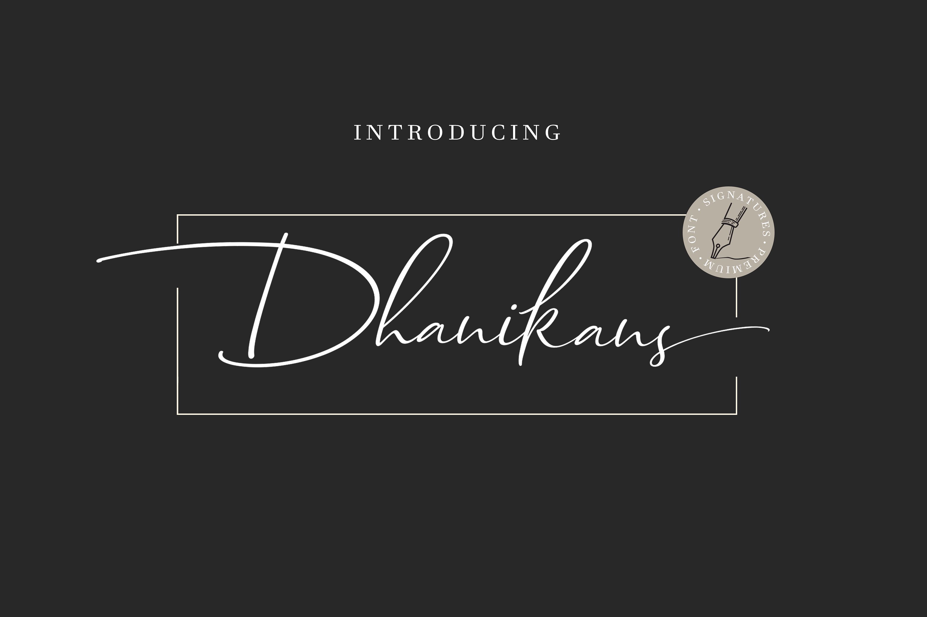 Dhanikans Signature Font Duo is a unique, cool and modern handwritten font....