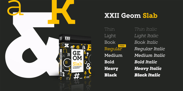 XXII Geom Slab™ Font Family