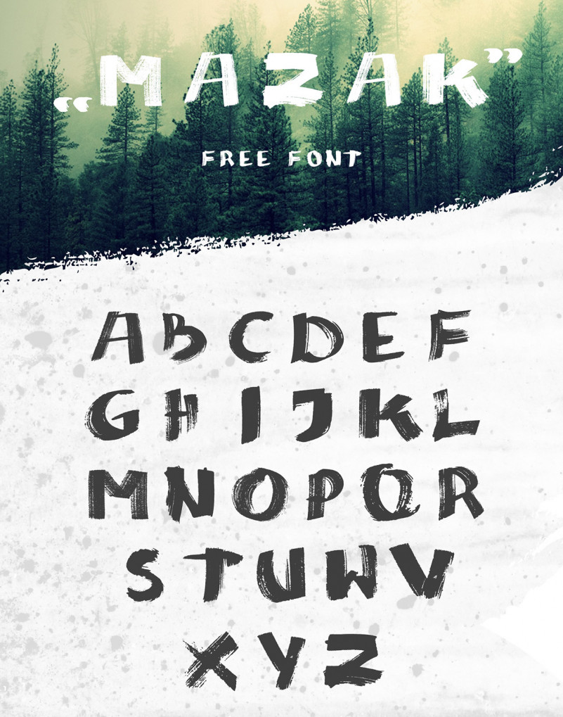 MAZAK Brush Font