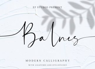 Balnes Modern Script Font