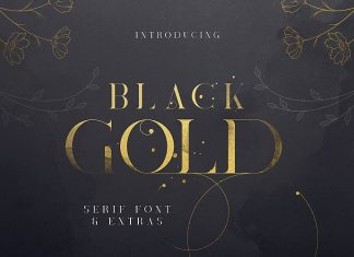 Black Gold Serif Font